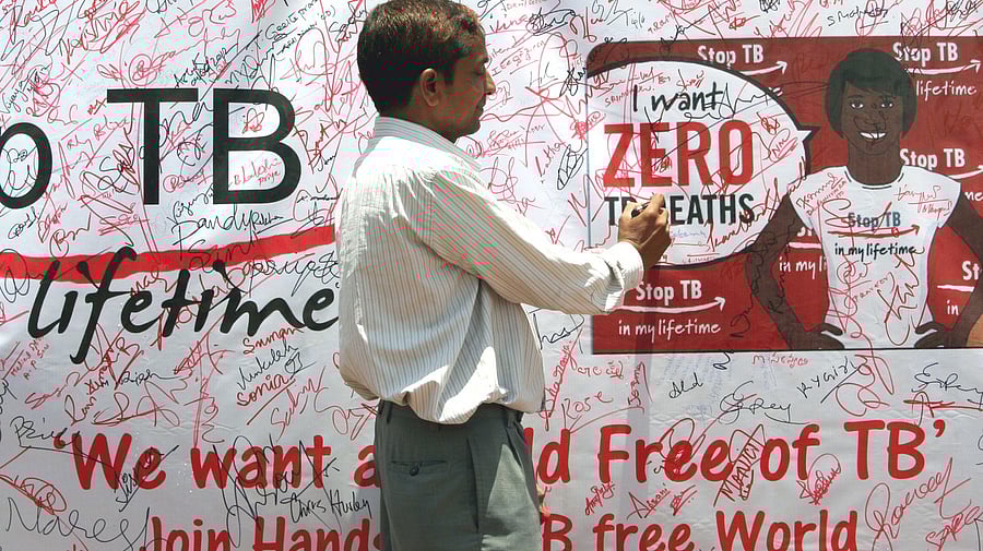 <div class="paragraphs"><p>Representative image of a campaign to eradicate TB in India.&nbsp;</p></div>