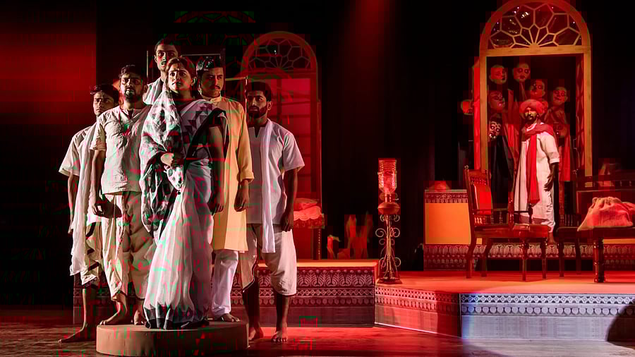 Rangasampada's first play, Girish Karnad's 'Yayati' directed by R Nagesh.