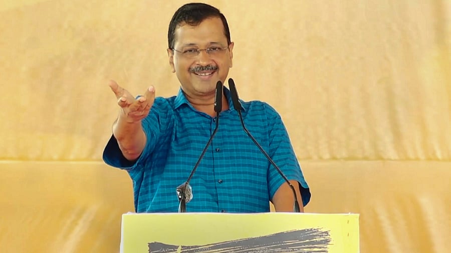<div class="paragraphs"><p>Delhi CM and AAP Convenor Arvind Kejriwal addresses a public rally in Rewa, Madhya Pradesh, Monday, Sept. 18, 2023.</p></div>