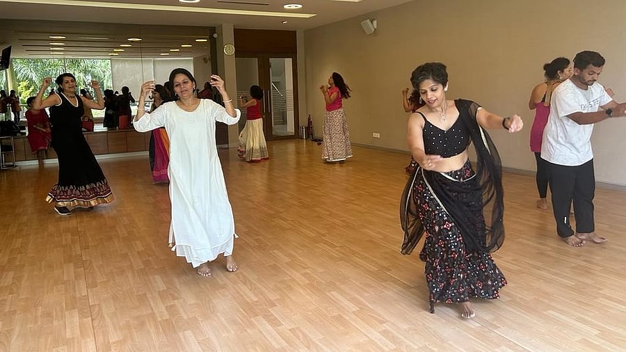 Nimesh and Mohit Chhag are conducting a garba-dandiya workshop in Bellandur. 
