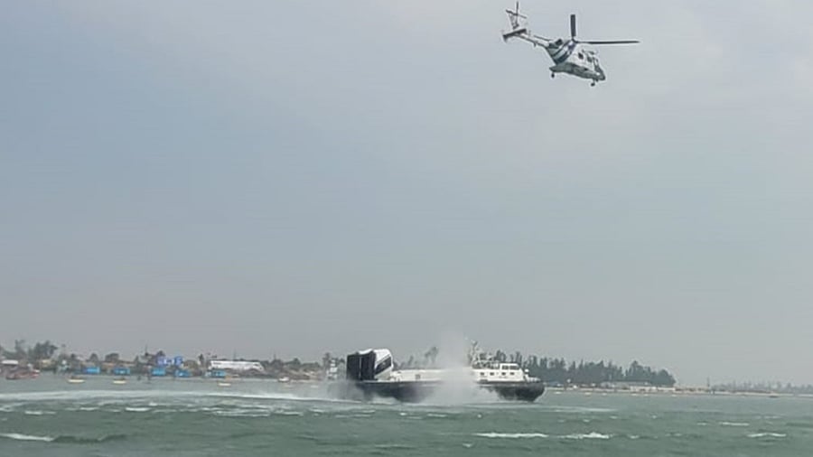 <div class="paragraphs"><p>Indian Coast Guard conducts “Sagar Kavach” exercise along Bengal, Odisha coast.</p><p></p></div>