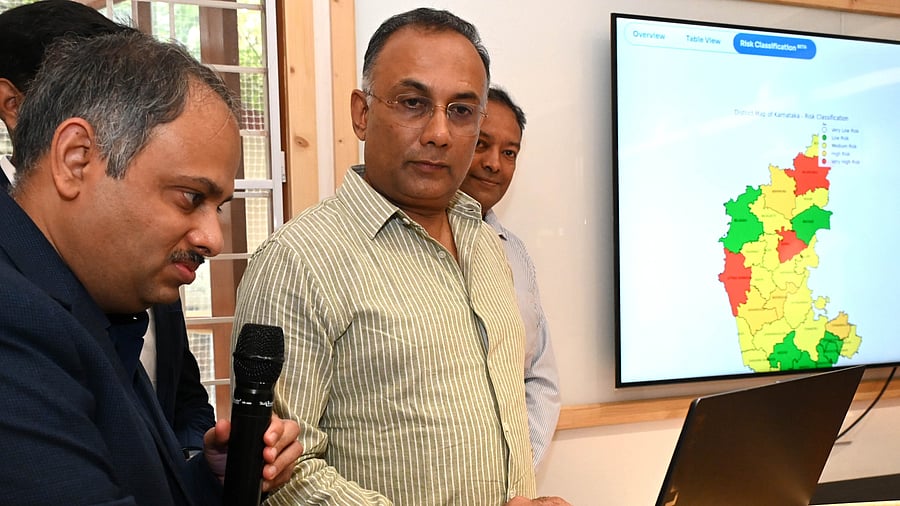 <div class="paragraphs"><p>Health Minister Dinesh Gundu Rao launches the app at IISc in Bengaluru on Friday. Raghu Dharmaraju, CEO, ARTPARK, IISc; and Prof Bharadwaj Amrutur, Director (Executive), ARTPARK, IISc, also seen.</p></div>