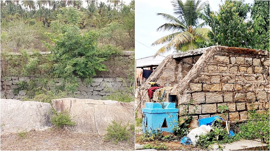 <div class="paragraphs"><p>The century-old well in Macheri contains water at an easily reachable level(L), and historic kalyani in B Mallenahalli (R) is neglected after being surrounded by bushes.</p></div>