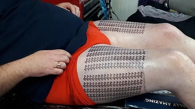<div class="paragraphs"><p>Mark has now reclaimed the title by getting 'Lucy' tattooed on his body 400 more times, taking the total to 667.</p></div>