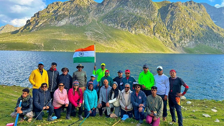 <div class="paragraphs"><p>Adventure enthusiasts, a majority from Mysuru, during their Tarsar and Marsar, twin lake trek, in Kashmir, recently. </p></div>