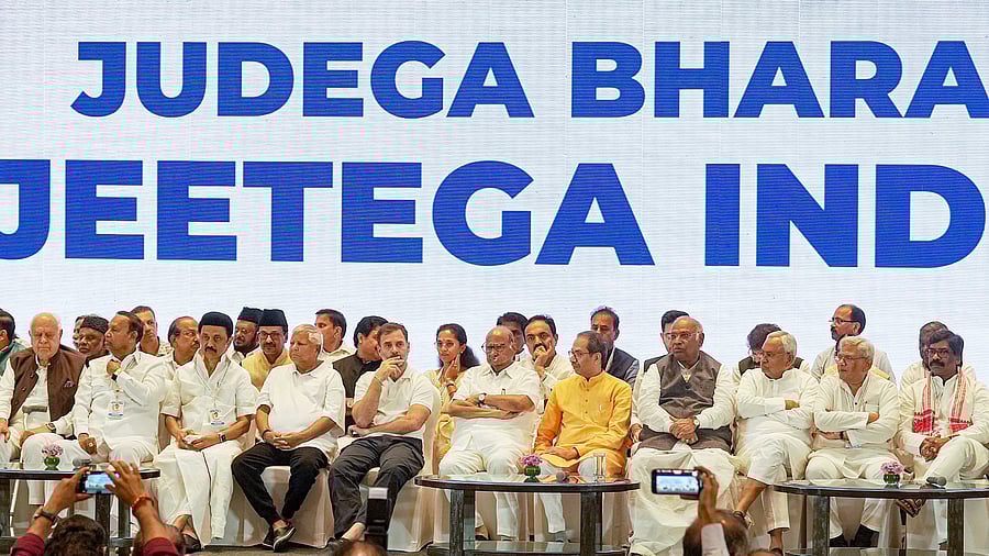 <div class="paragraphs"><p>I.N.D.I.A leaders' meeting in Mumbai.</p></div>