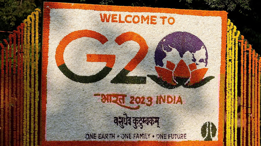 <div class="paragraphs"><p>Representative image of G20 Summit&nbsp;hoarding decorated with flowers.</p></div>