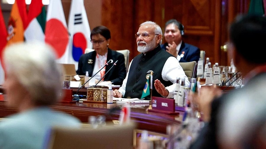 <div class="paragraphs"><p>PM Narendra Modi at the G20 summit in New Delhi. </p></div>