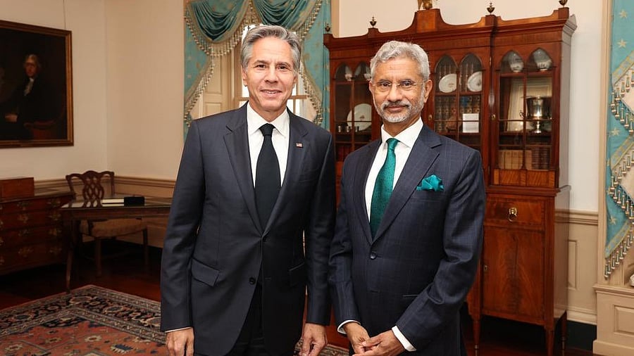 <div class="paragraphs"><p>US Secretary of State Antony Blinken with External Affairs Minister S Jaishankar.</p></div>