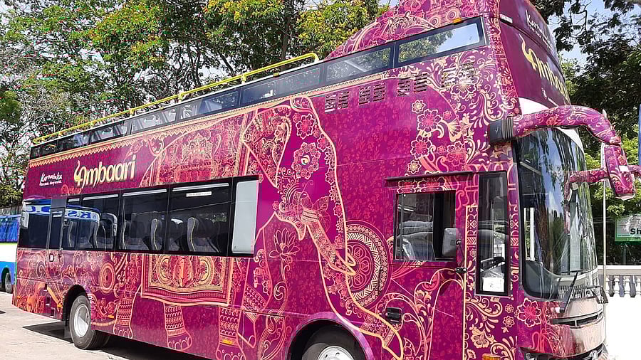 The double decker Ambaari bus.