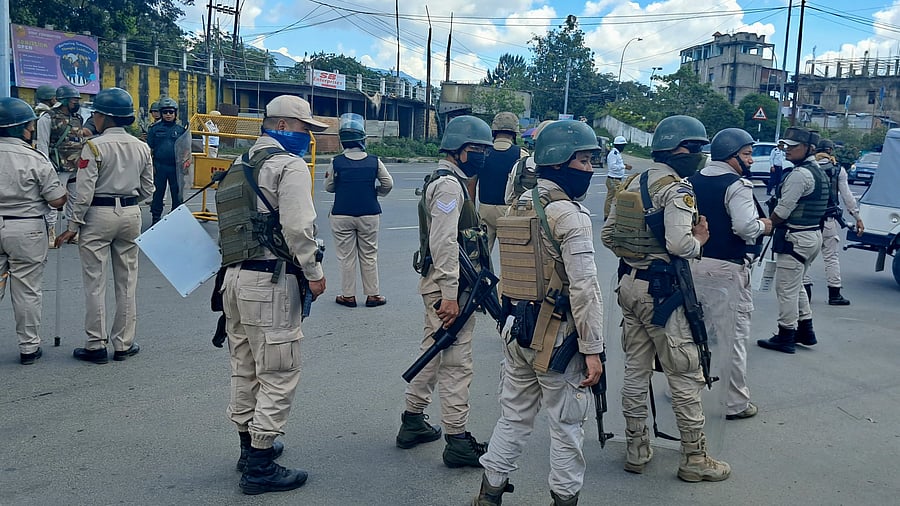 <div class="paragraphs"><p>Security forces on duty in Manipur.</p></div>