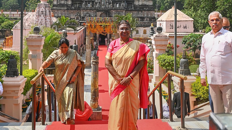<div class="paragraphs"><p>President Droupadi Murmu during a visit to the Mahabodhi temple, in Bodh Gaya, Friday, Oct. 20, 2013. </p></div>