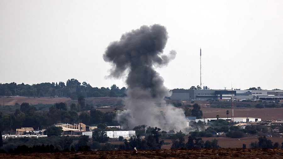 <div class="paragraphs"><p>A rocket launched from the Gaza Strip strikes an area near Sderot, southern Israel.</p></div>