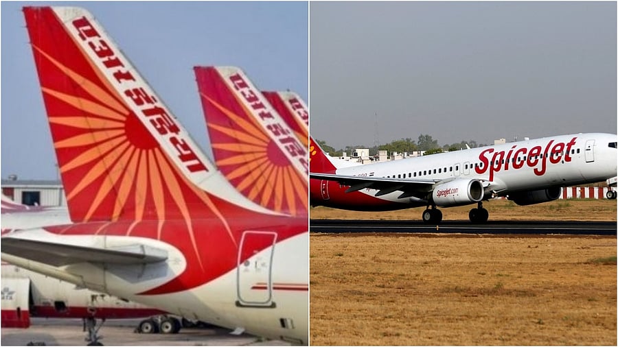 <div class="paragraphs"><p>Air India and Spicejet airplanes. </p></div>