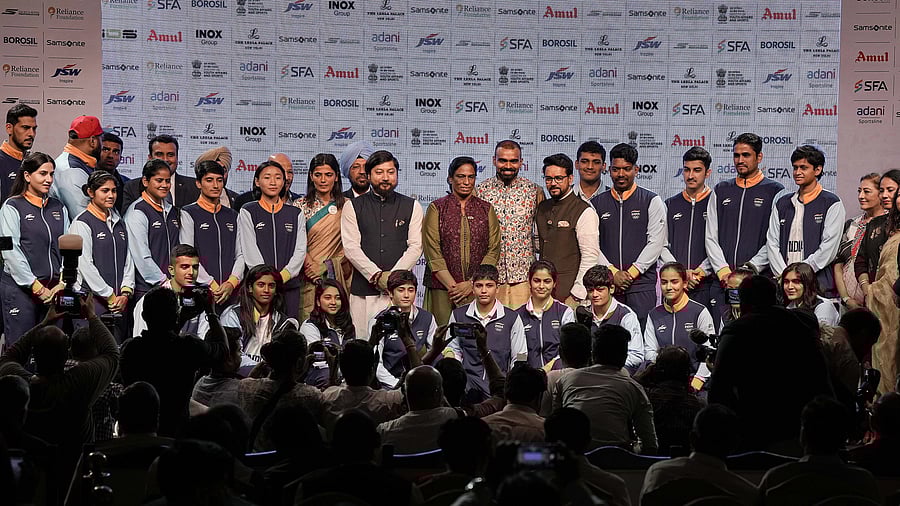 <div class="paragraphs"><p> Indian contingent for the Asian Games in Hangzhou, China.</p></div>