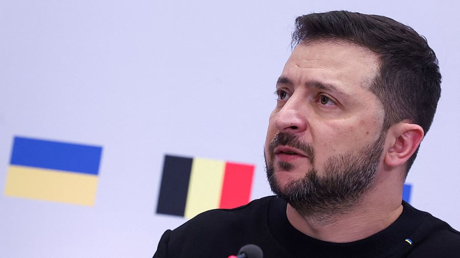 <div class="paragraphs"><p>Ukraine's President Volodymyr Zelenskyy attends a press conference, in Brussels, Belgium October 11, 2023. </p></div>