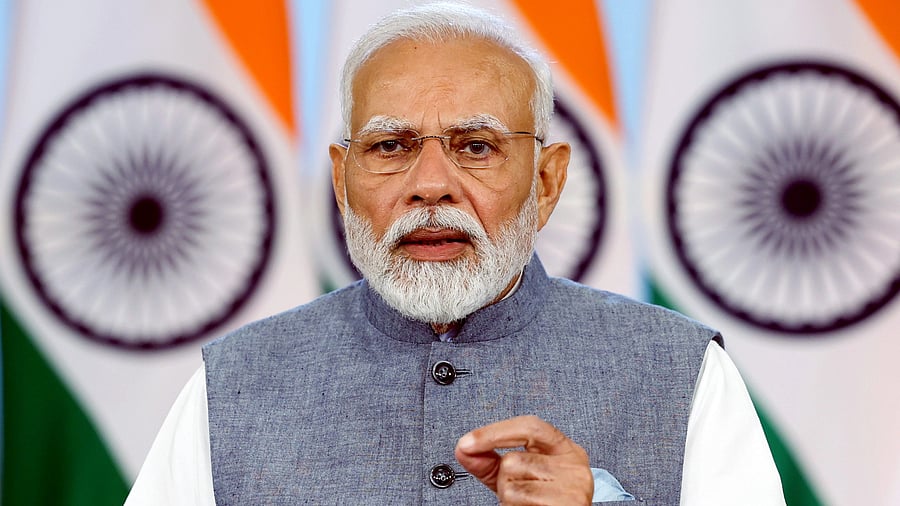 <div class="paragraphs"><p> Prime Minister Narendra Modi digitally addresses the flagging off ceremony of ferry services between Nagapattinam (India) and Kankesanthurai (Sri Lanka).</p></div>