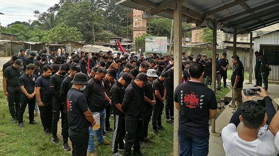 <div class="paragraphs"><p>Arambai Tenggol is a Meitei organisation of around 50,000 people engaged in guarding villages in the valley areas of the state.</p></div>