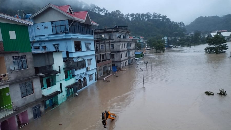 <div class="paragraphs"><p>An area affected by the flood is seen in this handout image released on October 4, 2023, in Sikkim, India.</p></div>