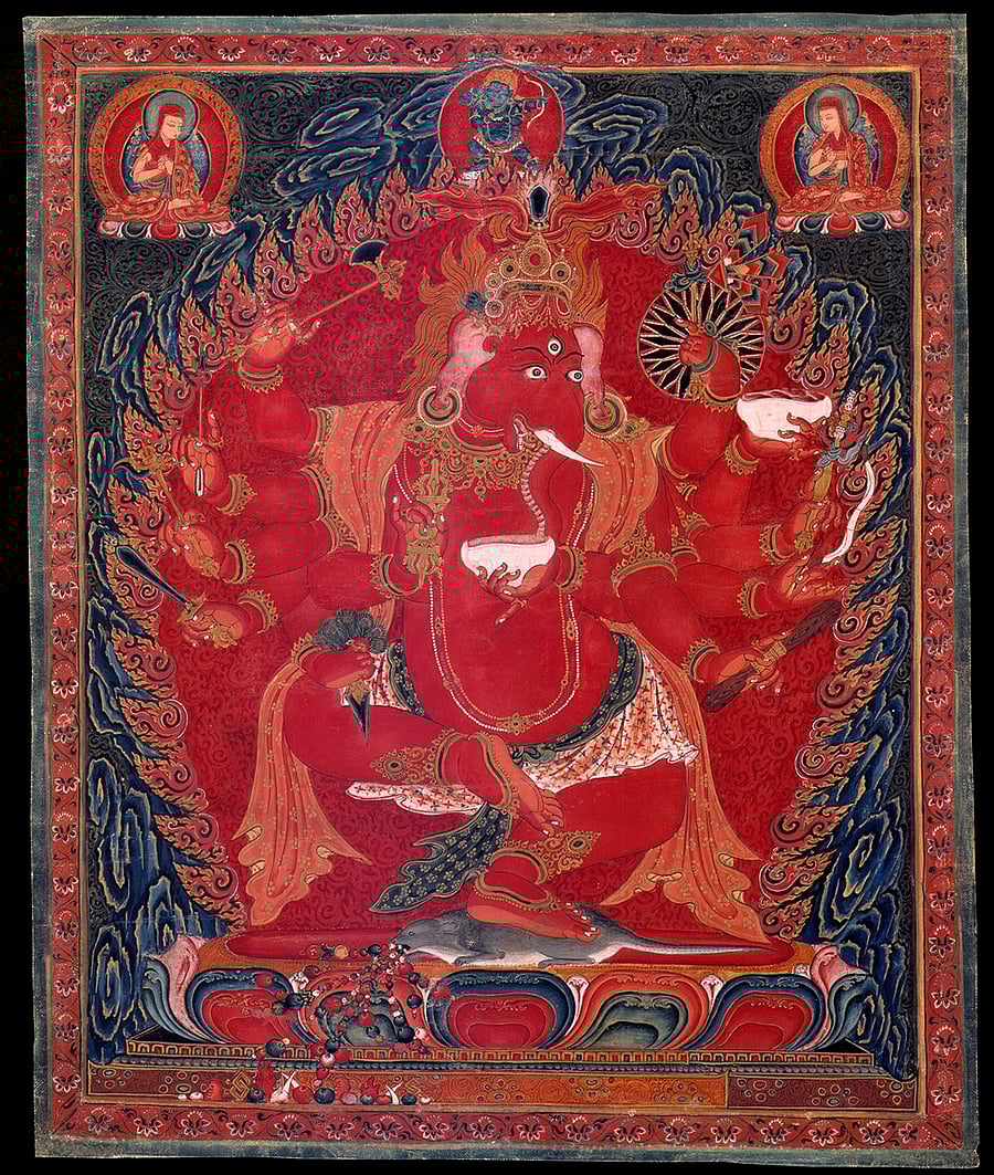 <div class="paragraphs"><p>Dancing red Ganapati, south-central Tibet, c 16th century. </p></div>