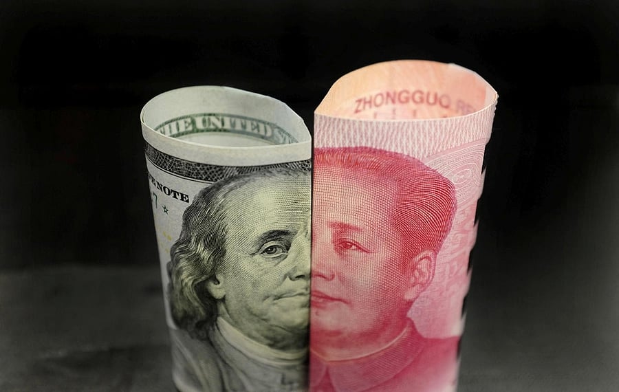 <div class="paragraphs"><p>The currency of U.S. 100 dollar banknote and a Chinese 100 Yuan banknote.</p></div>