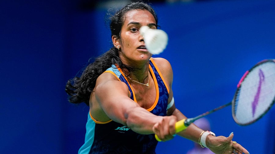 <div class="paragraphs"><p>India’s PV Sindhu plays against Wen-Chi Hsu of Chinese Taipei during their women's singles badminton match at the 19th Asian Games.</p></div>