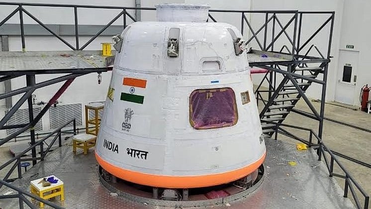 <div class="paragraphs"><p><em>The crew module for the Gaganyaan test flight/ISRO</em></p></div>