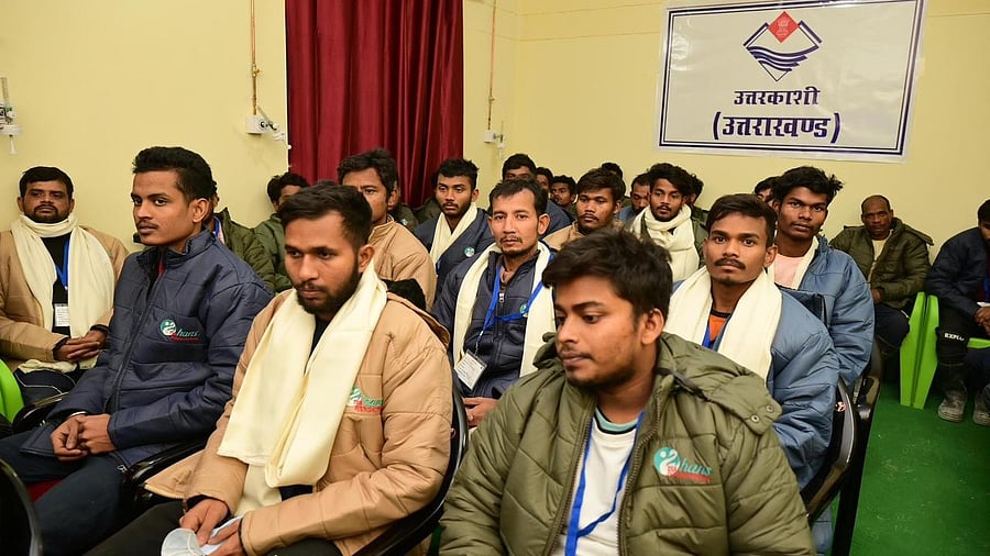 <div class="paragraphs"><p>Rescued workers from Uttarakhand's Silkyara tunnel.</p></div>