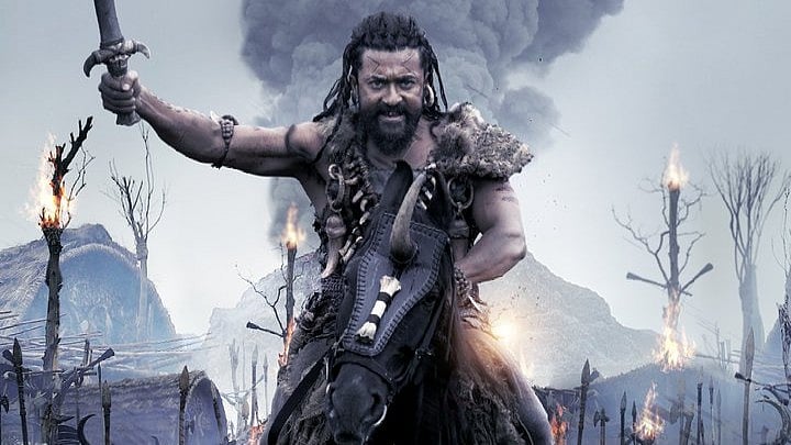 <div class="paragraphs"><p>Suriya in a still from the movie <em>Kanguva</em>.</p></div>