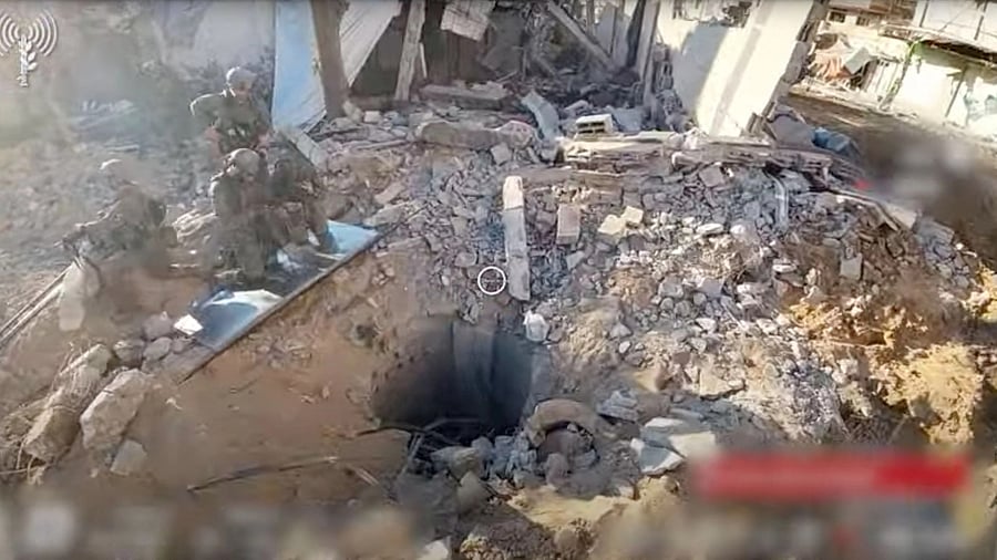 <div class="paragraphs"><p>An opening to a tunnel that, according to Israel's military, was used by Palestinian militants under Al Shifa hospital in the Gaza Strip as seen in this screen grab taken from a handout video released by the Israel Defense Forces.</p></div>