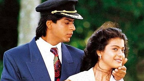 <div class="paragraphs"><p>Kajol and SRK in <em>Baazigar.</em></p></div>
