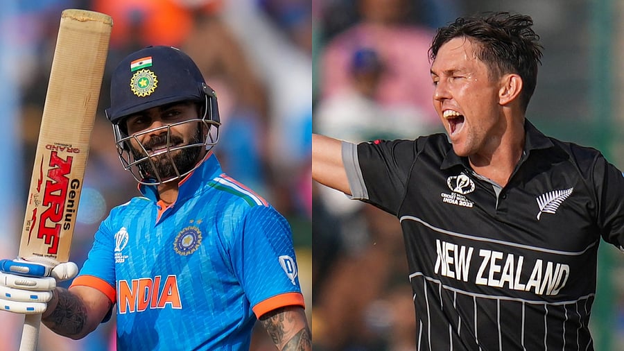<div class="paragraphs"><p>India's Virat Kohli (L) and New Zealand's Trent Boult.</p></div>