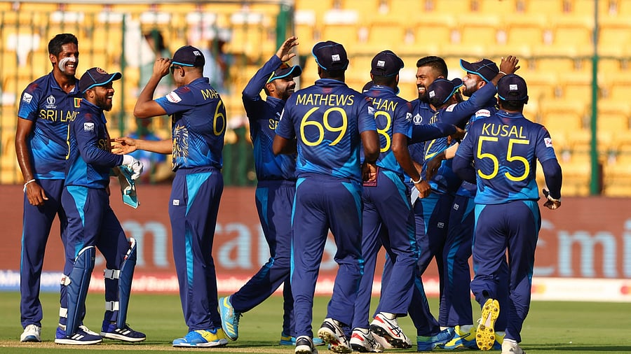 <div class="paragraphs"><p>Sri Lanka players in Bengaluru.</p></div>