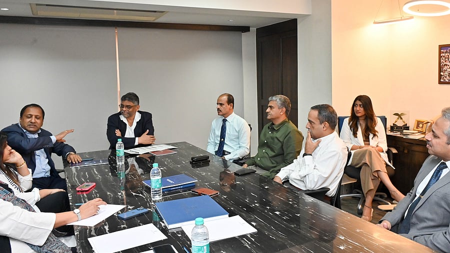 <div class="paragraphs"><p>MaryAnn Simon, Director, Synergia Foundation, Tobby Simon, Founder & President, Synergia Foundation, Major General Moni Chandi, Lt. General Venkatesh Reddy, Major General Paul Deepak Naidu, Major General Ajay Sah and Major General Suresh Kumar are seen during the pre event press brief to announce the 9th Synergia Conclave partnership with the National Security Advisory Board (NSAB), Government of India and Tata Consultancy Services.by the Synergia Foundation, at Synergia, Embassy Diamante, in Bengaluru. </p></div>
