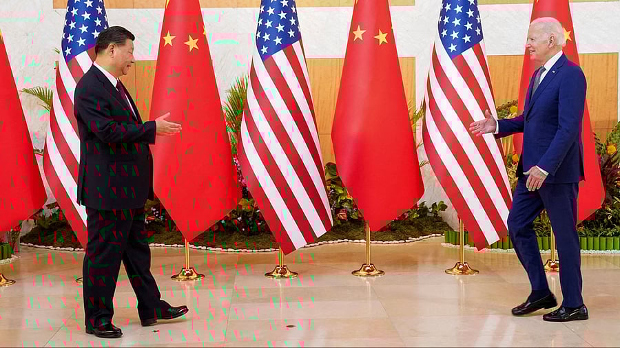 <div class="paragraphs"><p>File Photo: US President Joe Biden meets with Chinese President Xi Jinping on the sidelines of the G20 leaders' summit in Bali, Indonesia, November 14, 2022. </p></div>