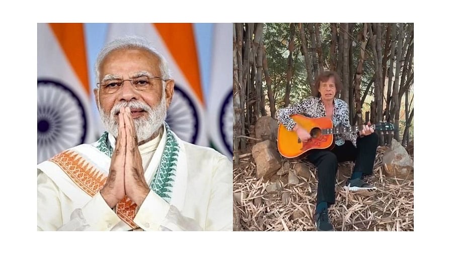 <div class="paragraphs"><p>PM Narendra Modi and Mick Jagger.</p></div>
