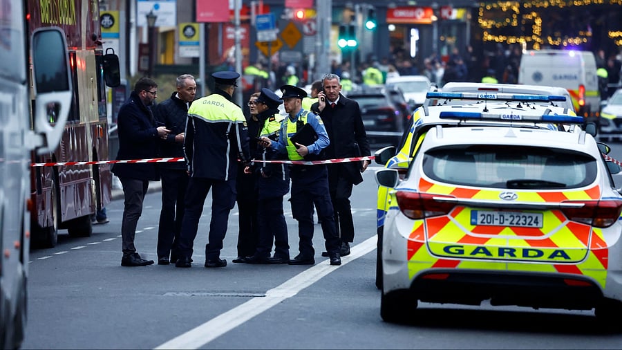 <div class="paragraphs"><p>Police officers work at the scene of a suspected stabbing that left children injured in Dublin, Ireland, November 23, 2023. </p></div>
