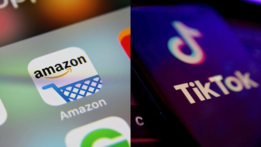 <div class="paragraphs"><p>Amazon and TikTok Logos.</p></div>