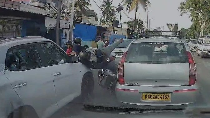 <div class="paragraphs"><p>The footage of the accident captured on the dash cam of another car moving on the same road. </p></div>