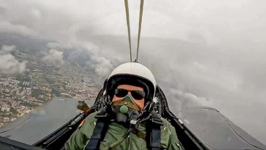 <div class="paragraphs"><p>Prime Minister Narendra Modi takes a sortie aboard the Tejas aircraft at the Hindustan Aeronautics Limited (HAL) site, in Bengaluru, Saturday, Nov. 25, 2023.</p></div>