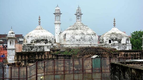 <div class="paragraphs"><p>The Gyanvapi mosque is seen on the second day of the ASI’s scientific survey work to determine whether the 17th-century mosque was constructed over a pre-existing structure of a Hindu temple, in Varanasi.</p></div>