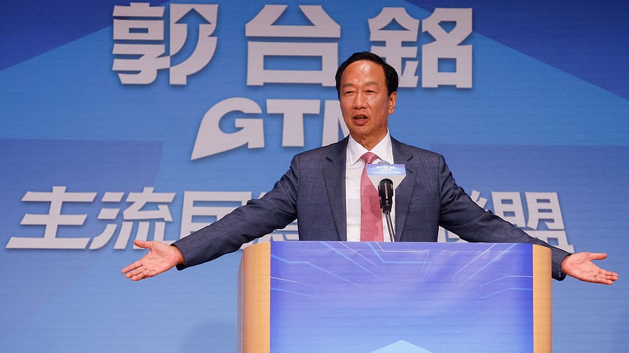<div class="paragraphs"><p>Terry Gou, Foxconn founder where he announced his bid for Taiwan presidency during a press event. </p></div>