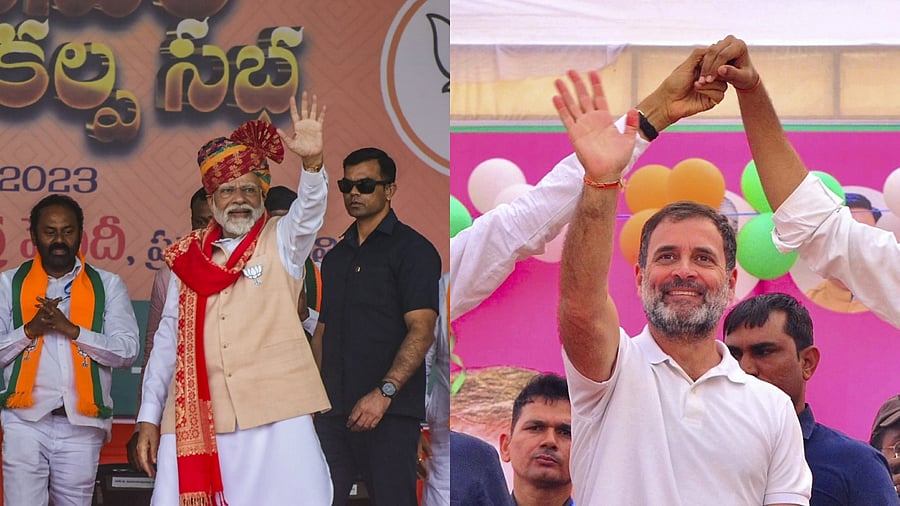 <div class="paragraphs"><p>Parties are competing to outdo rivals.&nbsp; If Congress invented it, BJP is taking it forward with ‘Modi Guarantees’.</p></div>