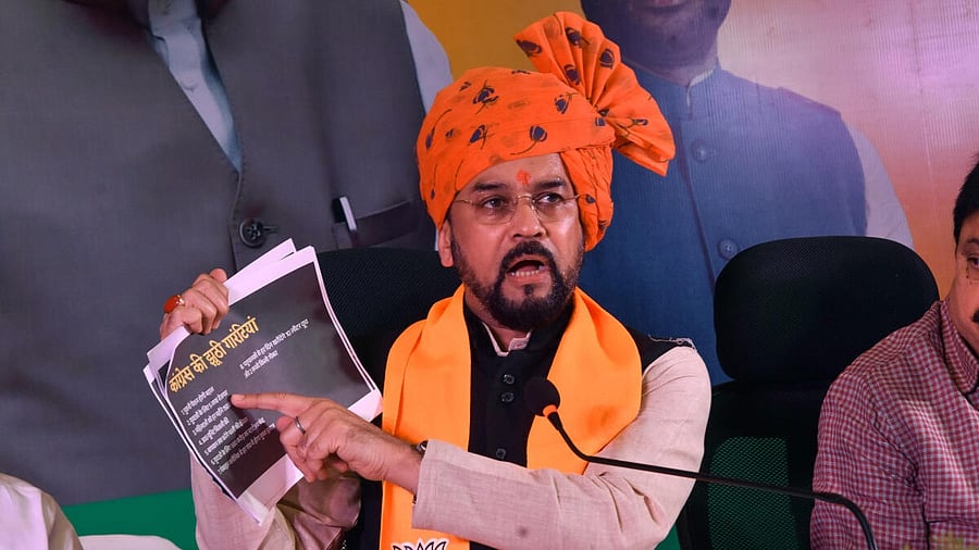 <div class="paragraphs"><p>Union Minister Anurag Singh Thakur addresses the media</p></div>