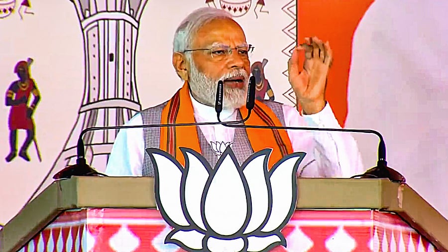 <div class="paragraphs"><p>Prime Minister Narendra Modi addresses a public meeting ahead of Assembly polls, in Durg, Chhattisgarh.</p></div>