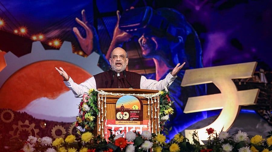 <div class="paragraphs"><p>Union Home Minister Amit Shah addresses the 69th ABVP National Conference, in New Delhi.</p></div>