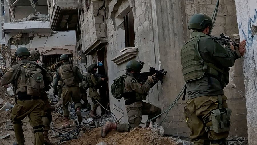 <div class="paragraphs"><p>Israeli army operates in a location given as Beit Hanoun, northern Gaza strip in this screen grab taken from a handout video obtained on December 22, 2023. </p></div>