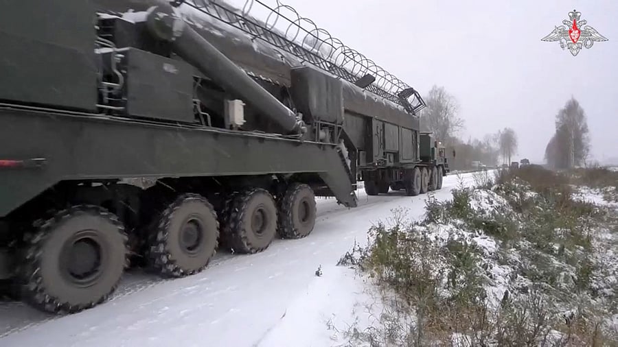 <div class="paragraphs"><p>A view shows a Yars intercontinental ballistic missile being transported by service members of Russia's rocket forces into a silo in the Kaluga region, southwest of Moscow, in this still image from video released December 17, 2023. </p></div>