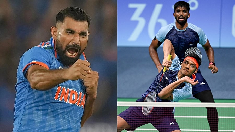 <div class="paragraphs"><p>Mohammed Shami, Satwik Sairaj Rankireddy and Chirag Chandrashekhar Shetty. </p></div>