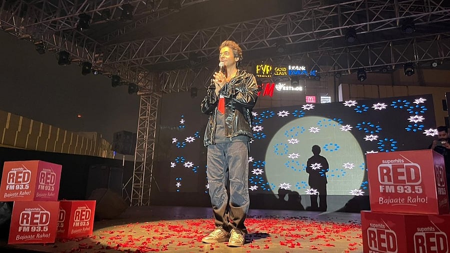 Comedian Sunil Grover during his show on Saturday.